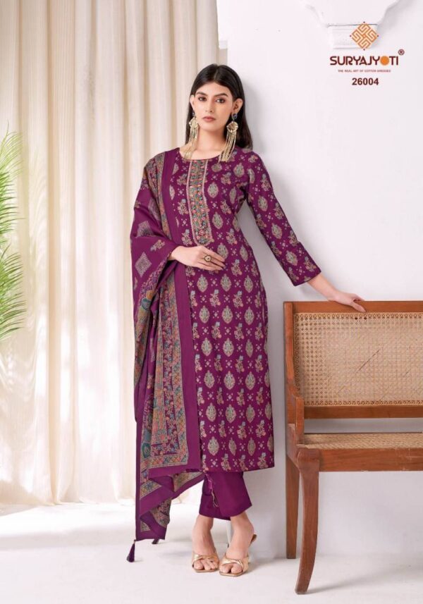 Suryajyoti Kalki Vol 26 Jam Satin Discharge Dress Material Catalog Wholesale Collection - Image 4