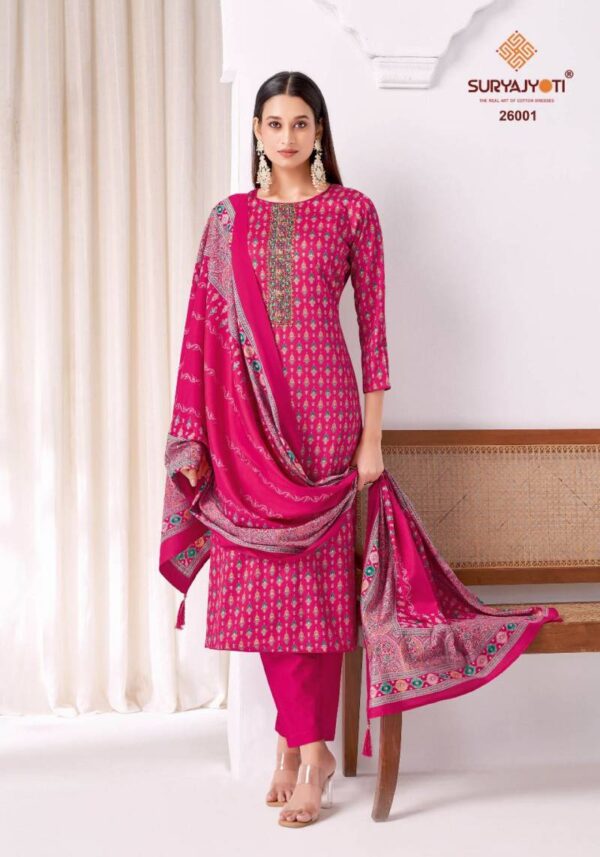 Suryajyoti Kalki Vol 26 Jam Satin Discharge Dress Material Catalog Wholesale Collection - Image 5