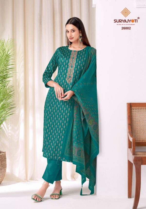 Suryajyoti Kalki Vol 26 Jam Satin Discharge Dress Material Catalog Wholesale Collection - Image 6