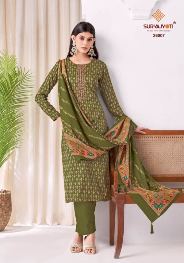 Suryajyoti Kalki Vol 26 Jam Satin Discharge Dress Material Catalog Wholesale Collection - Image 9