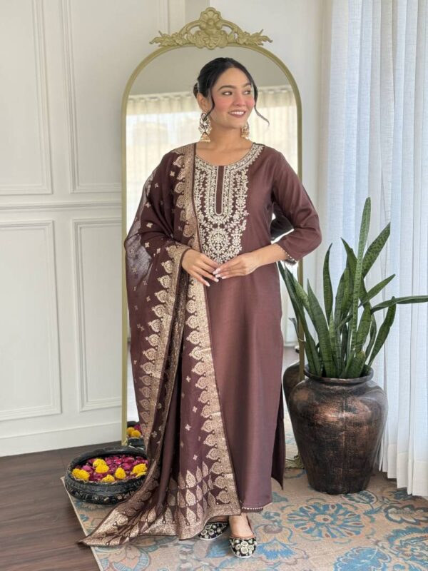 Dhruvi 304 Silk Fancy Readymade Suit Catalog Wholesale Collection - Image 3