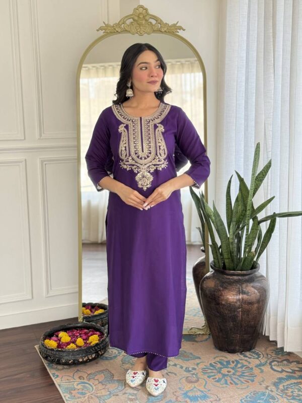 Dhruvi 305 Silk Fancy Neck Readymade Suit Catalog Wholesale Collection - Image 2