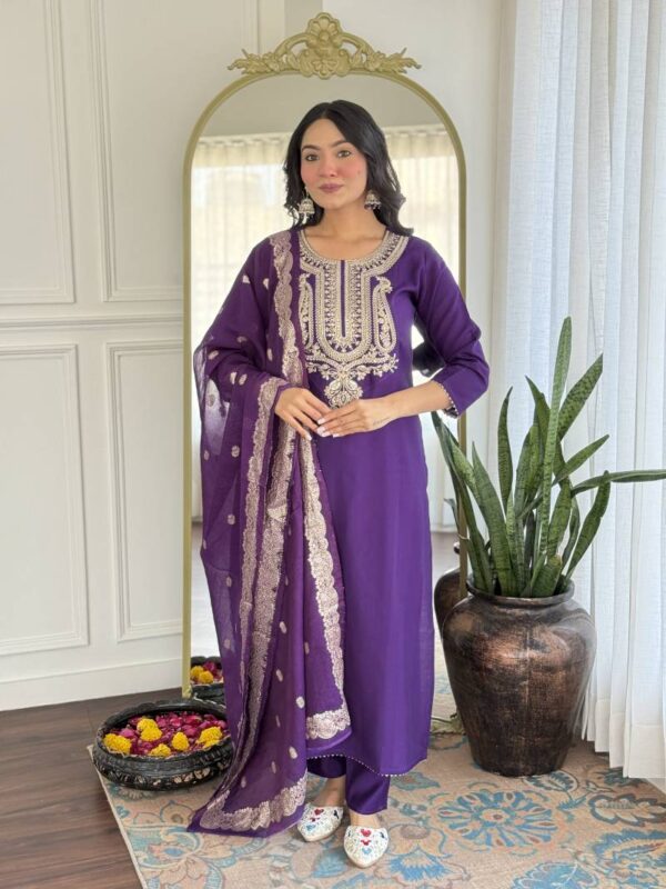 Dhruvi 305 Silk Fancy Neck Readymade Suit Catalog Wholesale Collection - Image 4