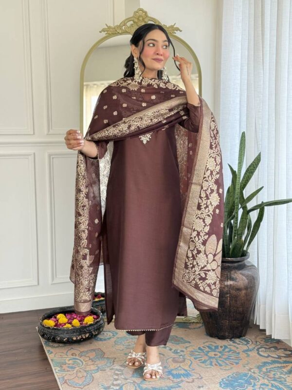 Dhruvi 307 Silk Fancy Kurti Bottom With Dupatta Catalog Wholesale Collection