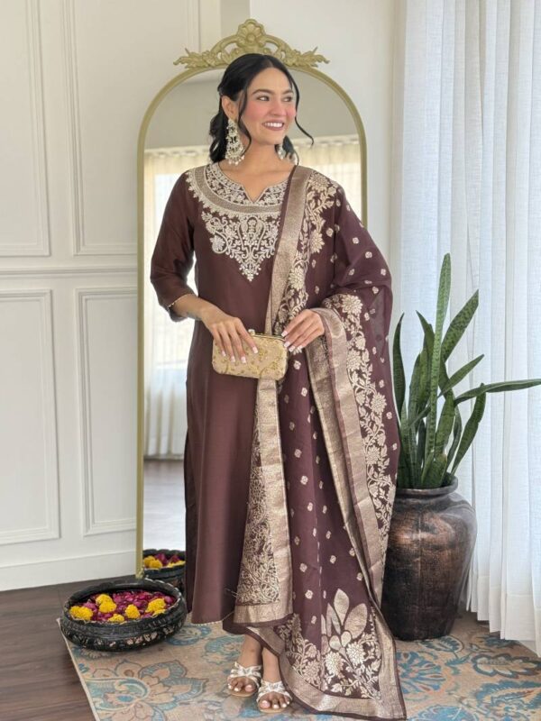Dhruvi 307 Silk Fancy Kurti Bottom With Dupatta Catalog Wholesale Collection - Image 2