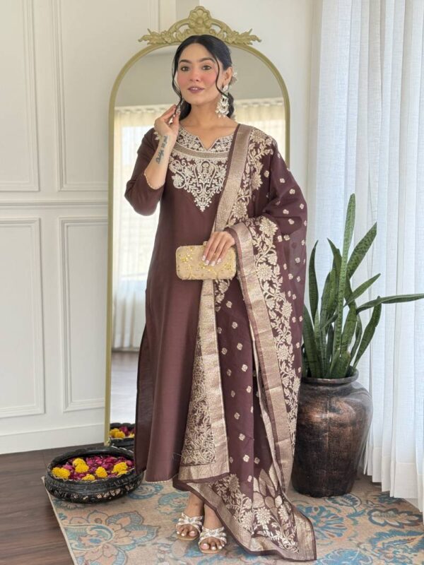 Dhruvi 307 Silk Fancy Kurti Bottom With Dupatta Catalog Wholesale Collection - Image 5
