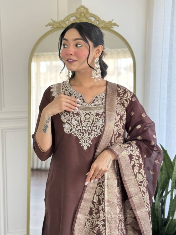 Dhruvi 307 Silk Fancy Kurti Bottom With Dupatta Catalog Wholesale Collection - Image 6