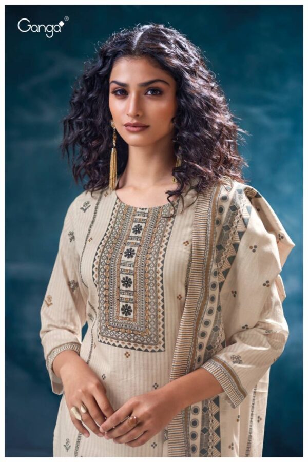 Ganga Purvaja Cotton Printed Embroidered Salwar Kameez Catalog Wholesale Collection
