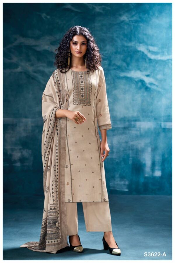 Ganga Purvaja Cotton Printed Embroidered Salwar Kameez Catalog Wholesale Collection - Image 2