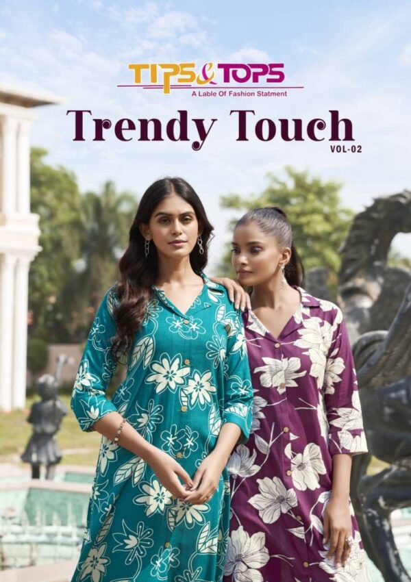 Tips And Tops Trendy Touch Vol 2 Rayon Printed Co Ord Set Catalog Wholesale Collection