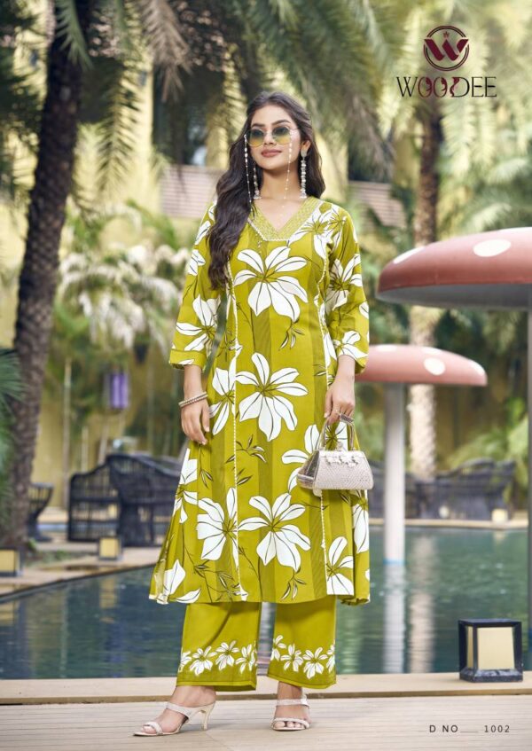Woodee Payal Rayon Printed Co Ord Set Catalog Wholesale Collection - Image 2