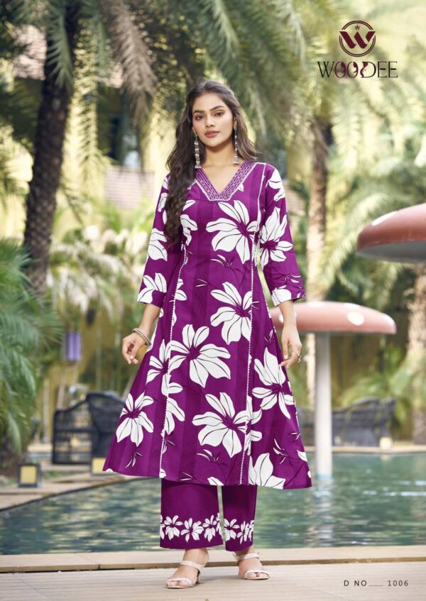 Woodee Payal Rayon Printed Co Ord Set Catalog Wholesale Collection - Image 5