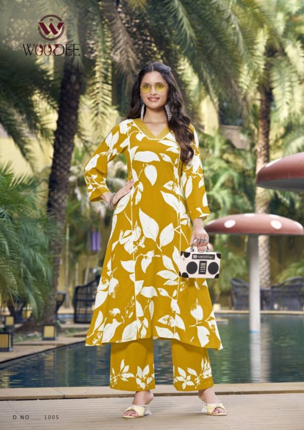Woodee Payal Rayon Printed Co Ord Set Catalog Wholesale Collection - Image 8