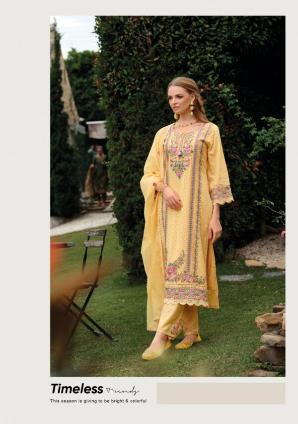 Kailee Gulzar Cotton Schiffli Top Bottom With Dupatta Catalog Wholesale Collection - Image 4