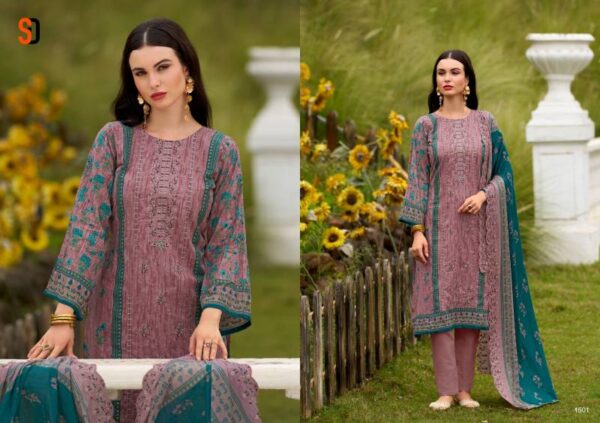 Shraddha Bin Saeed Lawn Collection Vol 15 Pakistani Suit Catalog Wholesale Collection - Image 2