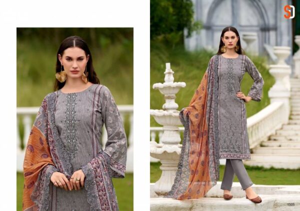 Shraddha Bin Saeed Lawn Collection Vol 15 Pakistani Suit Catalog Wholesale Collection - Image 3