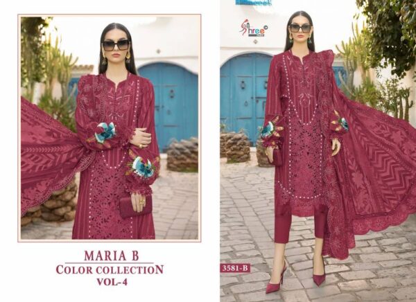 Shree Maria B Color Collection Vol 4 Cotton Pakistani Suits Catalog Wholesale Collection - Image 3