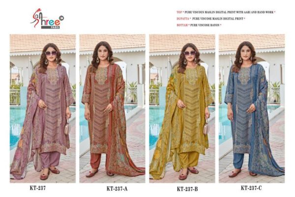 Shree Kt 237 Viscose Maslin Digital Printed Salwar Suits Catalog Wholesale Collection - Image 6
