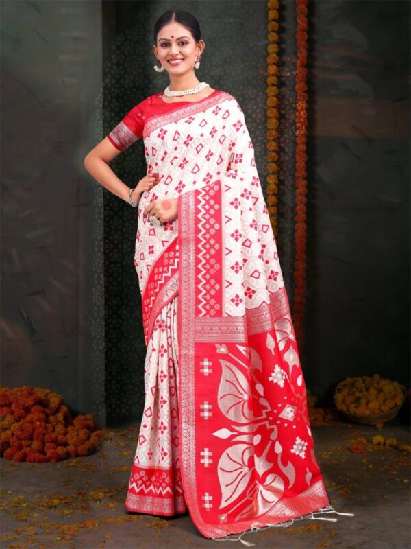 Ast Devistuti Traditional Wear Linen Cotton Fancy Saree Catalog Wholesale Collection - Image 3