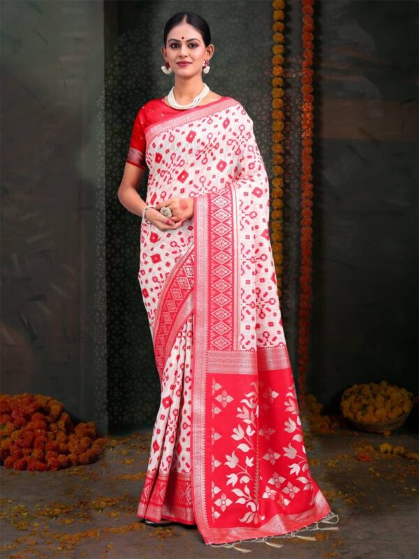 Ast Devistuti Traditional Wear Linen Cotton Fancy Saree Catalog Wholesale Collection - Image 5