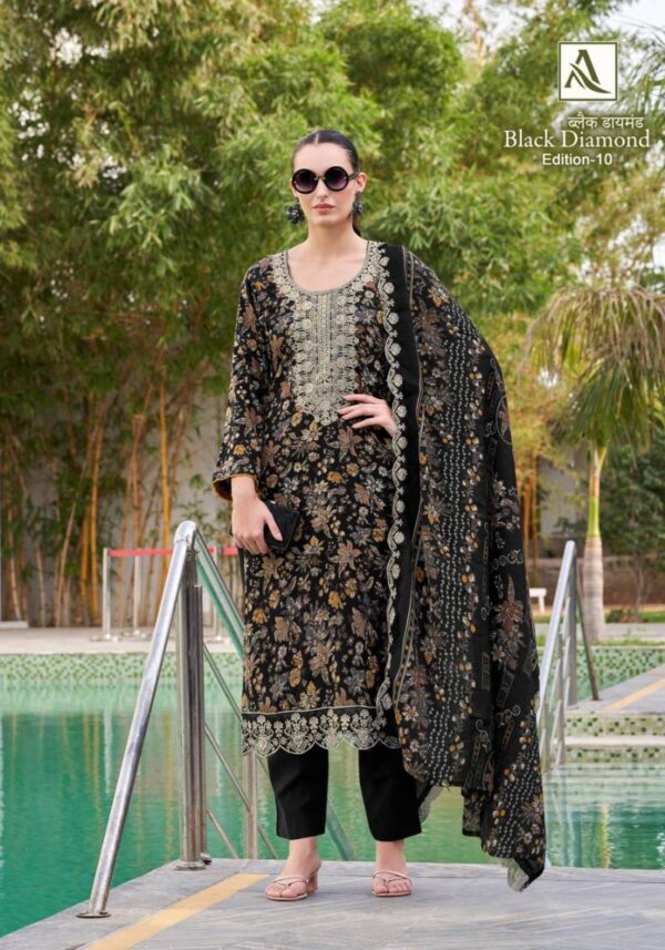 Alok Black Diamond Edition 10 Rayon Printed Dress Material Catalog Wholesale Collection - Image 2