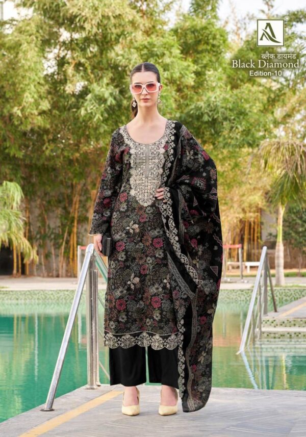 Alok Black Diamond Edition 10 Rayon Printed Dress Material Catalog Wholesale Collection - Image 3