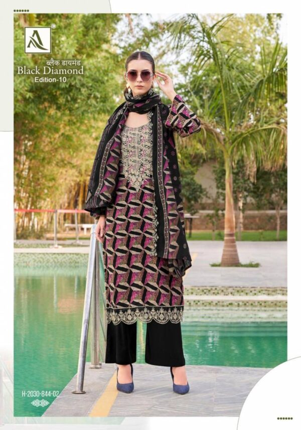 Alok Black Diamond Edition 10 Rayon Printed Dress Material Catalog Wholesale Collection - Image 4