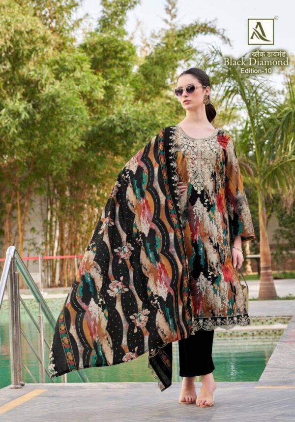 Alok Black Diamond Edition 10 Rayon Printed Dress Material Catalog Wholesale Collection - Image 7