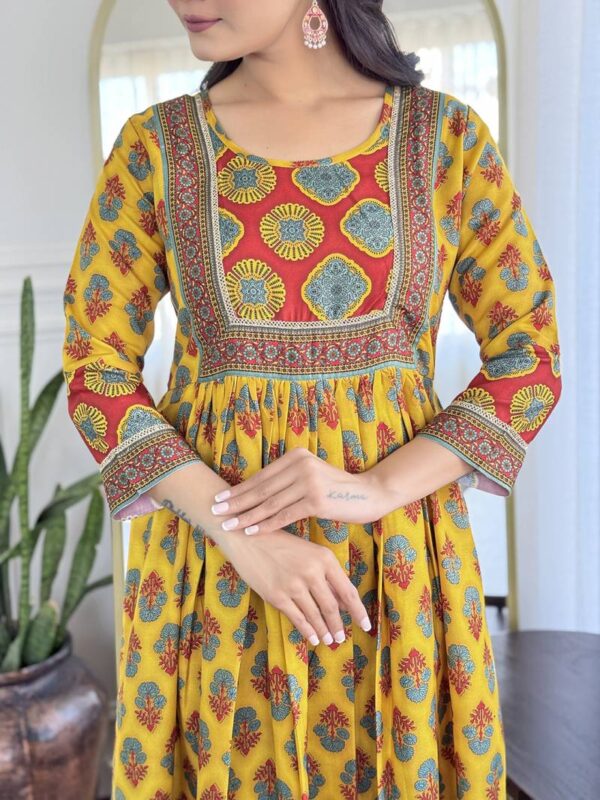 Wb 733 Yellow Rayon Printed Kurti Bottom With Dupatta Catalog Wholesale Collection - Image 5