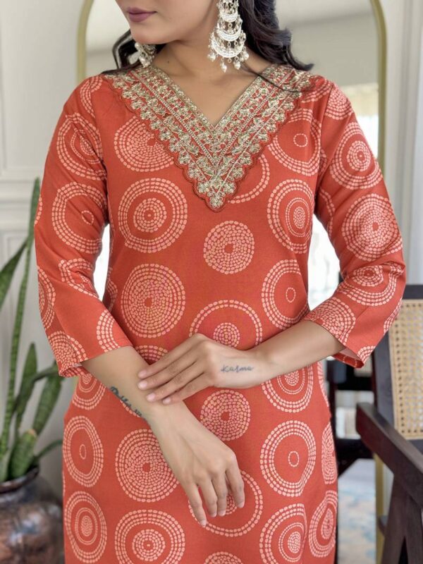 Wb 732 Rayon Fancy Neck Kurti Bottom With Dupatta Catalog Wholesale Collection - Image 4