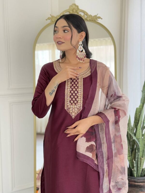 Wb 710 Rayon Fancy Neck Kurti Bottom With Dupatta Catalog Wholesale Collection - Image 7