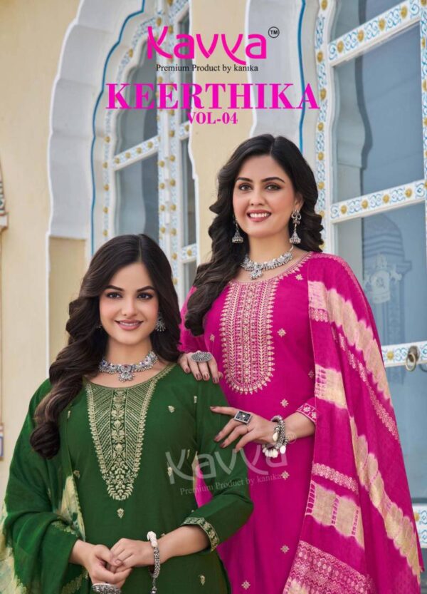 Kavya Keerthika Vol 4 Straight Kurti Bottom With Dupatta Catalog Wholesale Collection