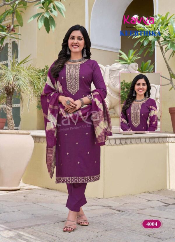 Kavya Keerthika Vol 4 Straight Kurti Bottom With Dupatta Catalog Wholesale Collection - Image 2