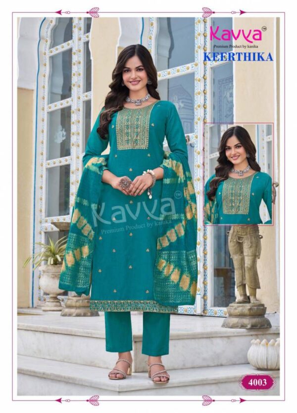 Kavya Keerthika Vol 4 Straight Kurti Bottom With Dupatta Catalog Wholesale Collection - Image 3