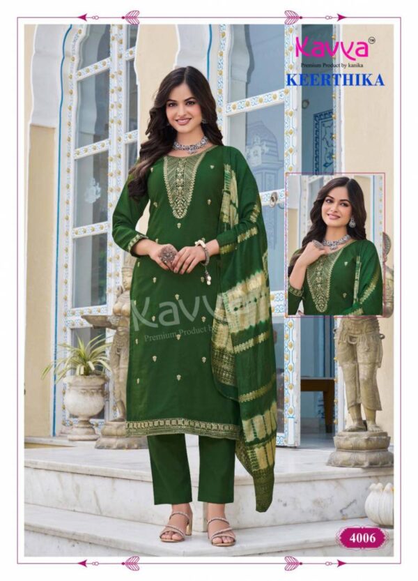 Kavya Keerthika Vol 4 Straight Kurti Bottom With Dupatta Catalog Wholesale Collection - Image 5