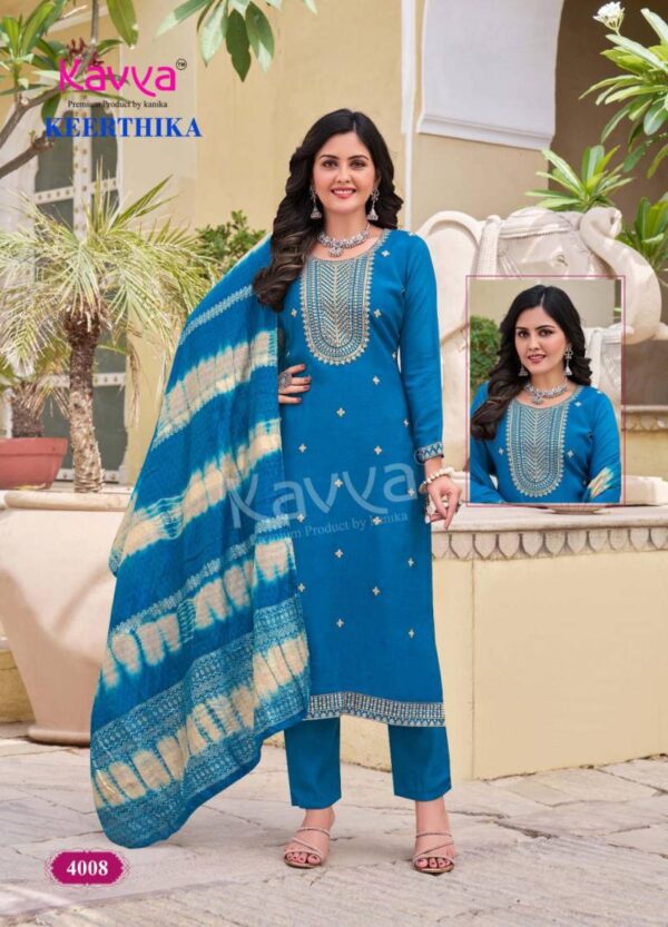Kavya Keerthika Vol 4 Straight Kurti Bottom With Dupatta Catalog Wholesale Collection - Image 7