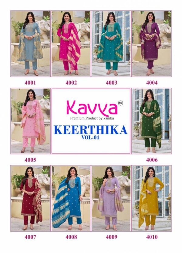 Kavya Keerthika Vol 4 Straight Kurti Bottom With Dupatta Catalog Wholesale Collection - Image 12