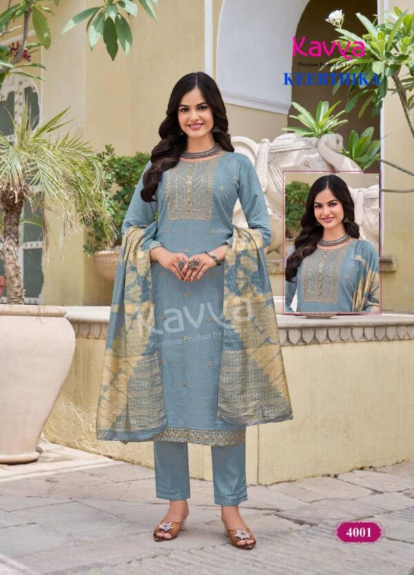 Kavya Keerthika Vol 4 Straight Kurti Bottom With Dupatta Catalog Wholesale Collection - Image 10