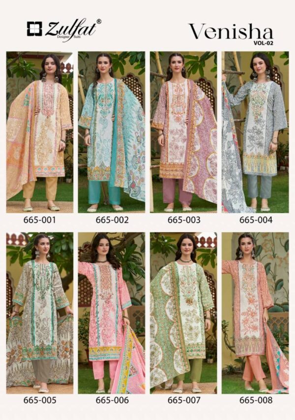 Zulfat Venisha Vol 2 Cotton Printed Dress Material Catalog Wholesale Collection - Image 11