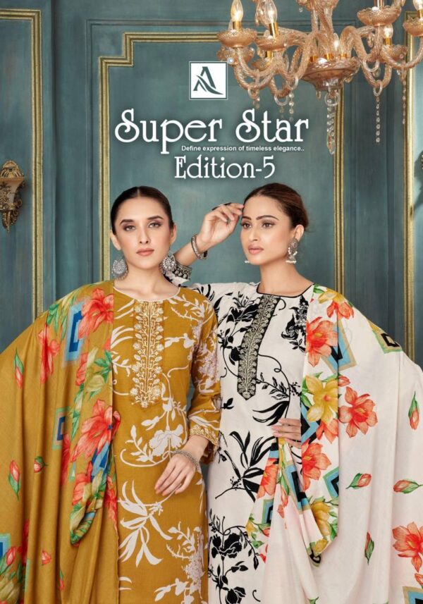 Alok Super Star Edition 5 Cambric Printed Dress Material Catalog Wholesale Collection