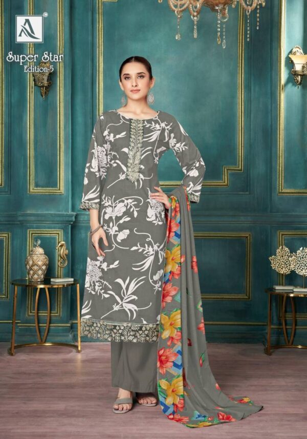 Alok Super Star Edition 5 Cambric Printed Dress Material Catalog Wholesale Collection - Image 2