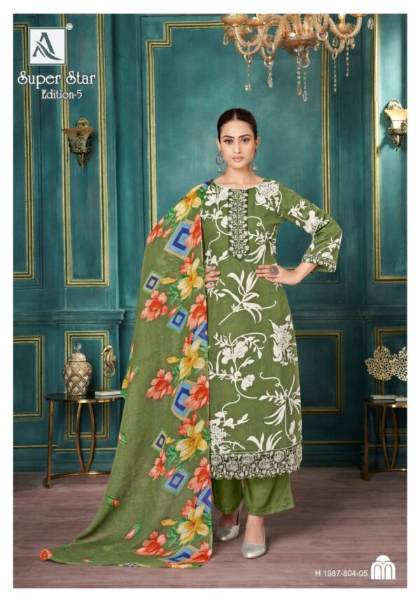 Alok Super Star Edition 5 Cambric Printed Dress Material Catalog Wholesale Collection - Image 4