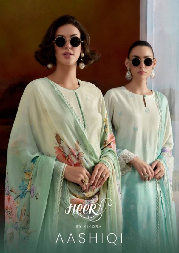 Kimora Heer Aashiqi Maslin Digital Printed Salwar Suits Catalog Wholesale Collection