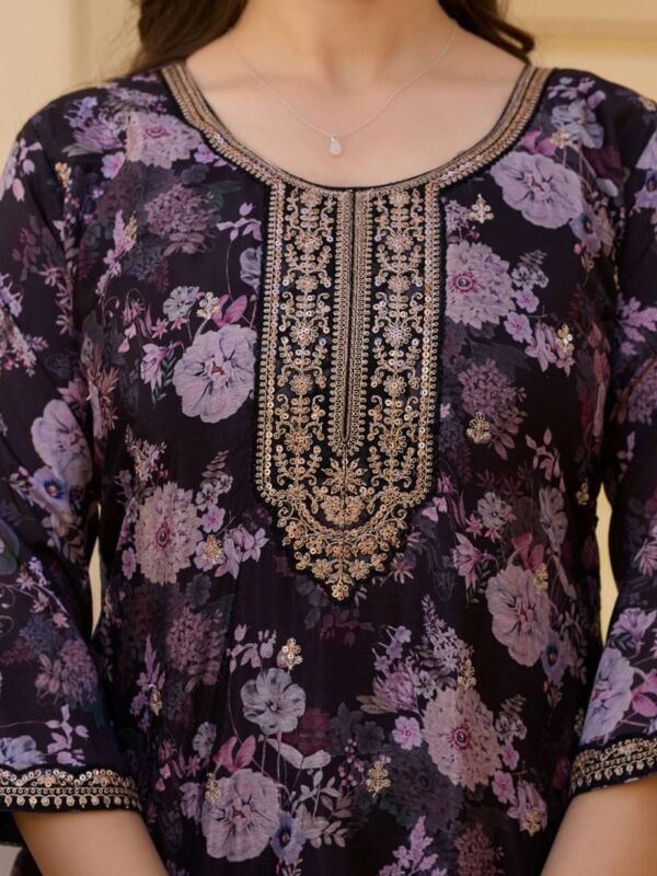 Pahal 01 Chinon Flower Printed Kurti Bottom With Dupatta Catalog Wholesale Collection - Image 6
