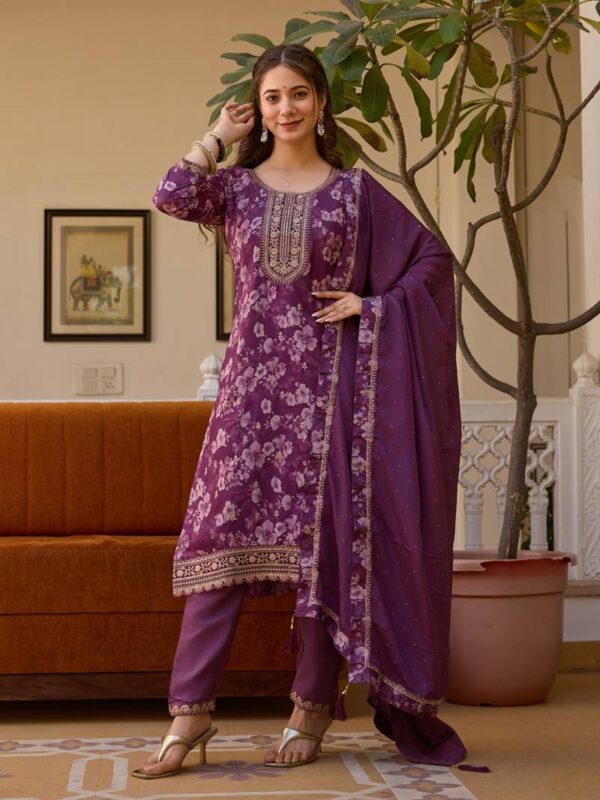 Pahal 01 Chinon Flower Printed Kurti Bottom With Dupatta Catalog Wholesale Collection