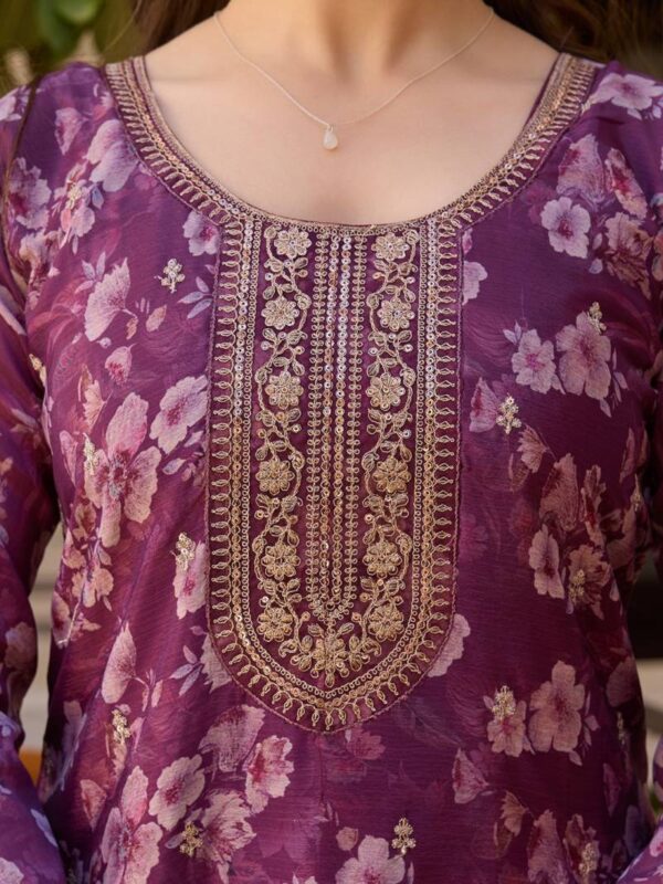 Pahal 01 Chinon Flower Printed Kurti Bottom With Dupatta Catalog Wholesale Collection - Image 9