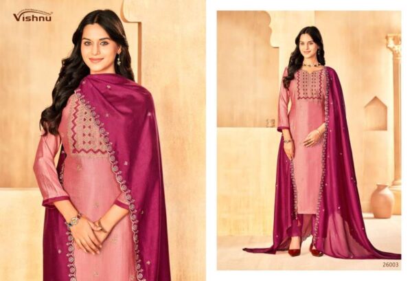 Vishnu Jasmeen Vol 3 Vichitra Silk Fancy Dress Material Catalog Wholesale Collection - Image 10