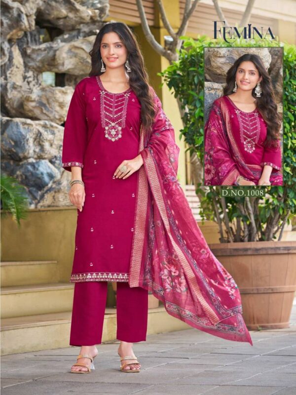 Ganesha Femina Vol 1 Roman Silk Readymade Dress Catalog Wholesale Collection - Image 8
