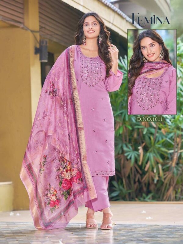 Ganesha Femina Vol 1 Roman Silk Readymade Dress Catalog Wholesale Collection - Image 10