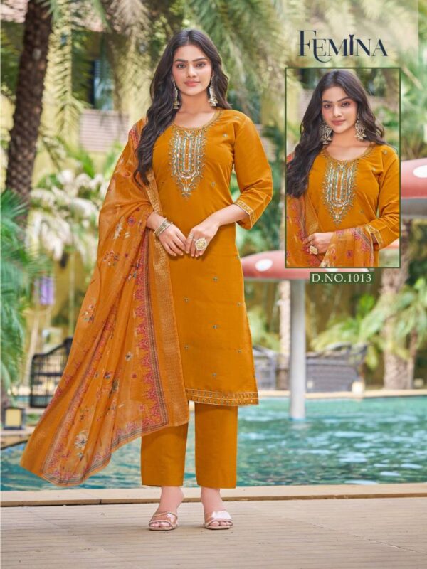 Ganesha Femina Vol 1 Roman Silk Readymade Dress Catalog Wholesale Collection - Image 3